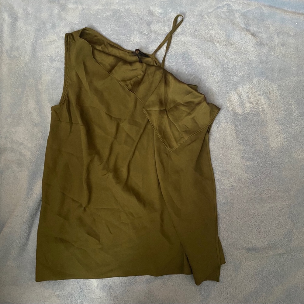 NWT Goldray femke one shoulder blouse green plus - Picture 5 of 13